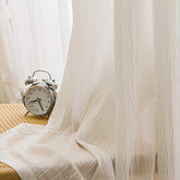 Dana Pleated White Light Filtering Custom Curtain